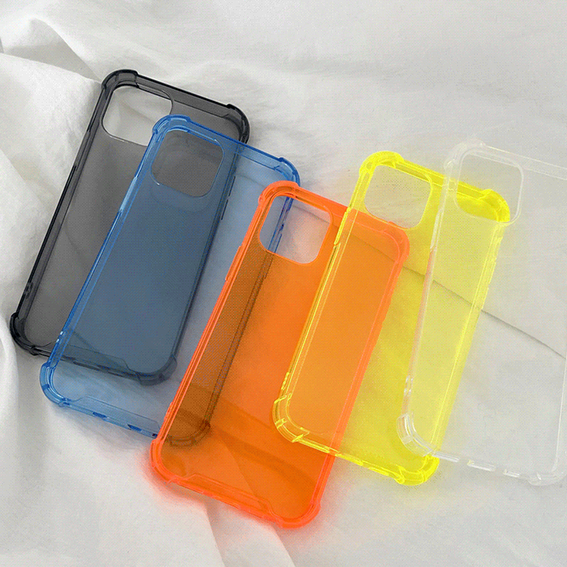 라이팅 형광 컬러 네온 TPU 젤리 투명 아이폰케이스