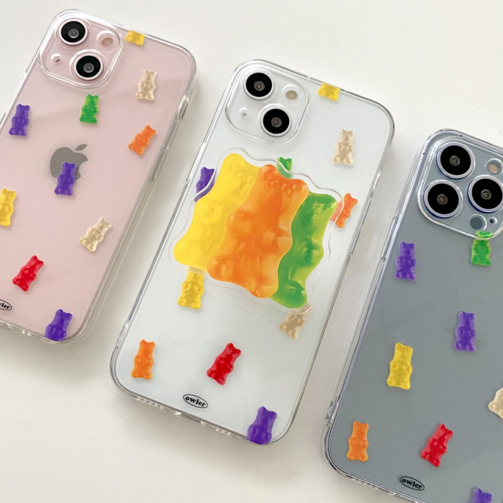 [MADE] 리얼 하리보 젤리 패턴 투명 젤리 아이폰 케이스