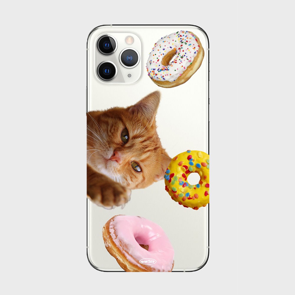 [MADE] 도넛 치즈 고양이 실사 아이폰 케이스