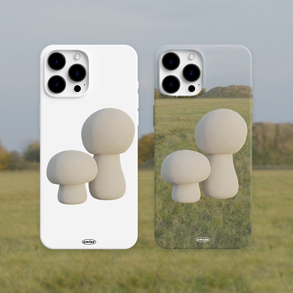 [당일출고/MADE] 머쉬룸 3D 버섯 무광 하드 아이폰케이스