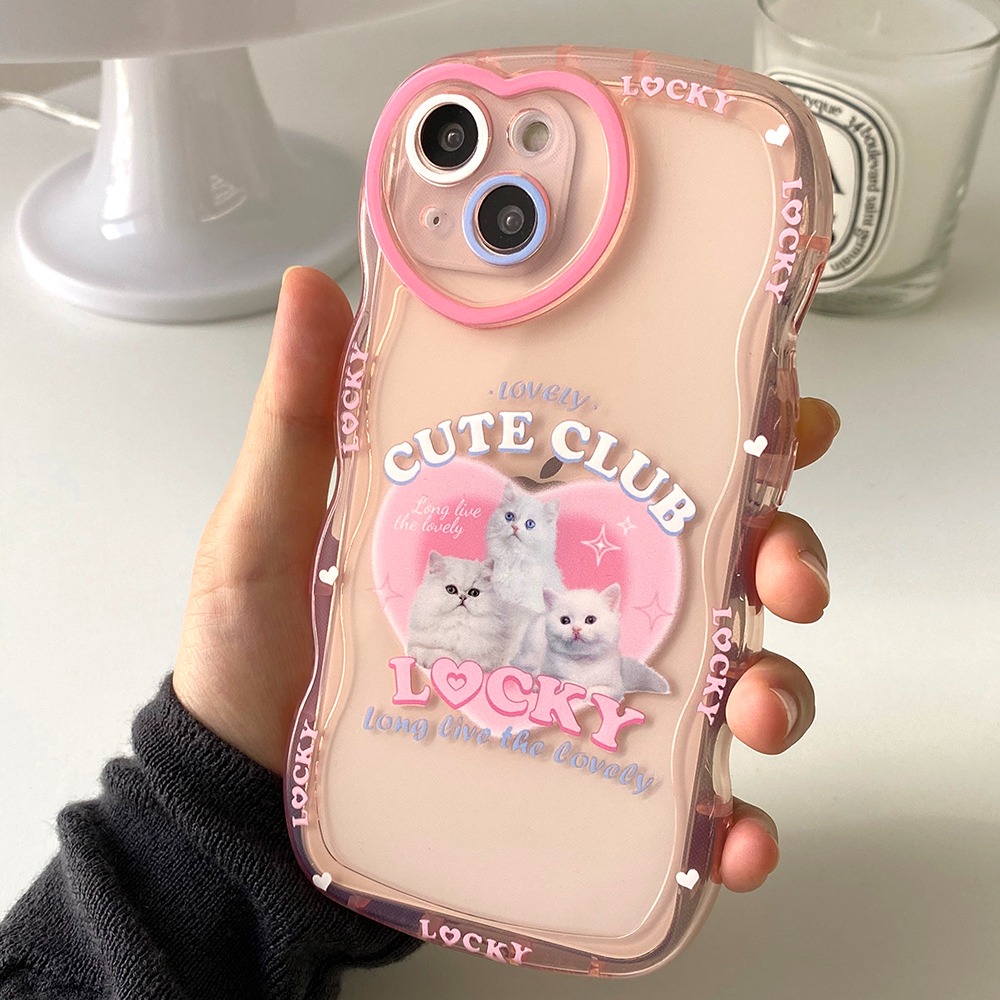 [당일출고] 럭키 핑크 러블리 고양이 젤리 아이폰케이스